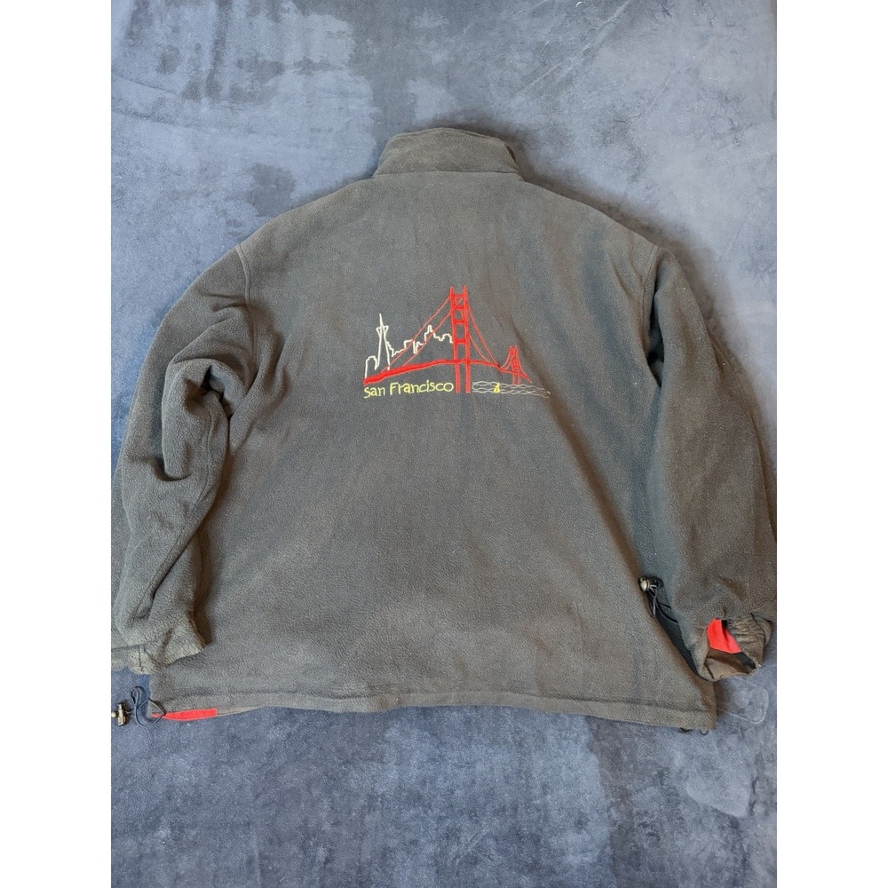 Vtg 90s San Francisco Reversible Weatherproof Jacket Mens XL Fleece Windbreaker